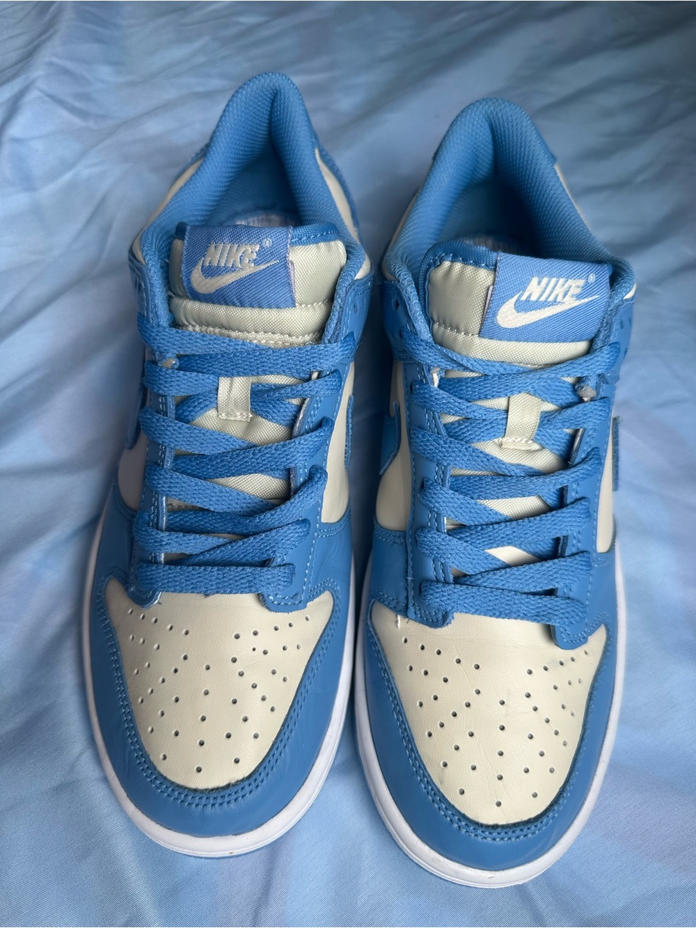 Nike Kids Blue and Cream Low-Top Sneakers